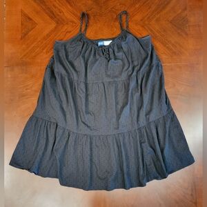 XL Old Navy Black Dotted Cotton Dress with Pockets